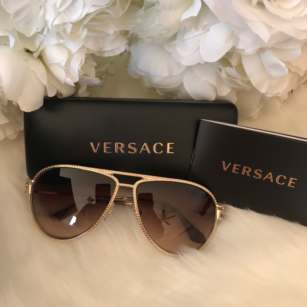Versace Pale Gold Sunglasses
